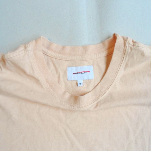 New$215 CURRENT/ELLIOTT THE CARINA RUFFLE-TRIMMED COTTON-JERSEY TOP Tee 2 - Picture 6 of 13